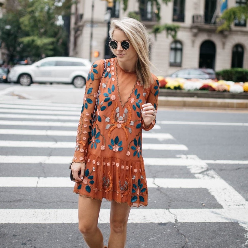 Free People Hearts are Wild Mini Dress